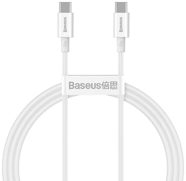 Baseus Superior Series Fast Charging Data Cable USB-C to USB-C 100W 1Meter - White